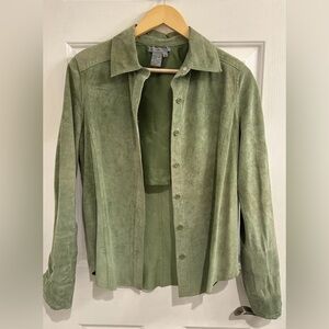 Vintage Y2K Suede Shacket, women size 8